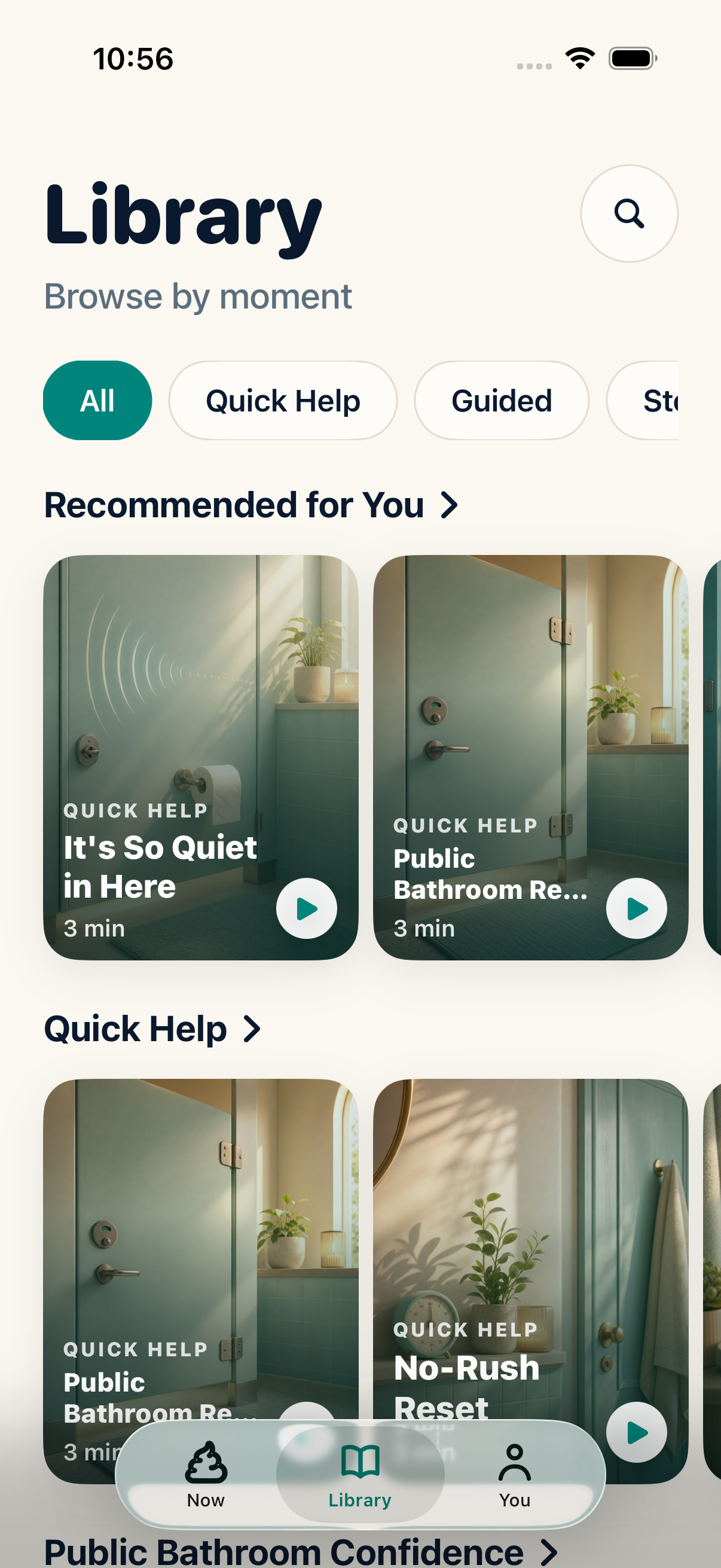 PooPartner Library screen